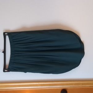 Madewell green midi skirt